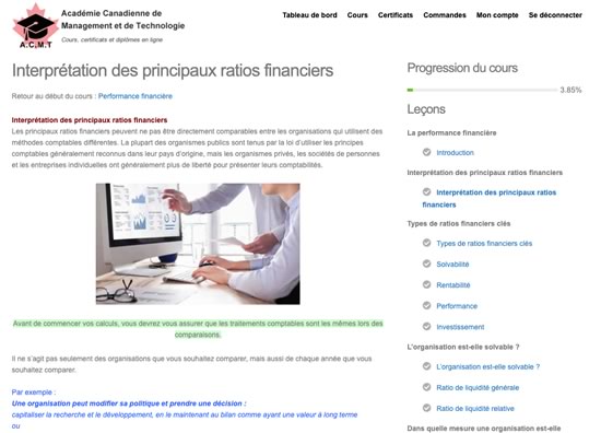 image contenu cours intro management ou gestion d'entreprise formation à distance